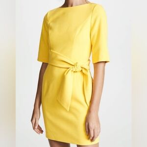 Alice + Olivia Virgil Boat-Neck Dress in Canary Yellow Size 2